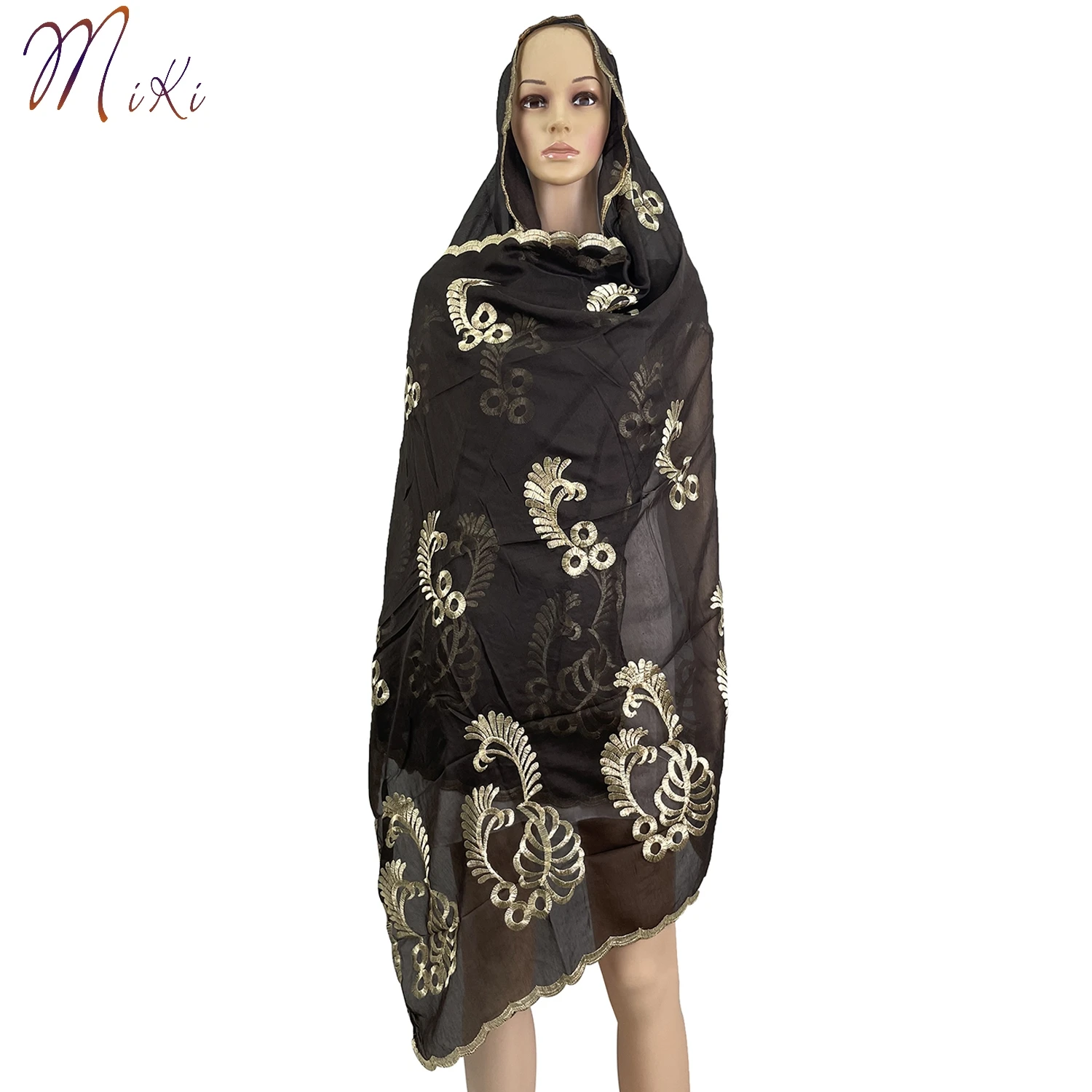 2021 New African Women Scarf Soft Cotton Scarf Islamic Dubai Women Scarf Soft Long Hijab Scarf BW913