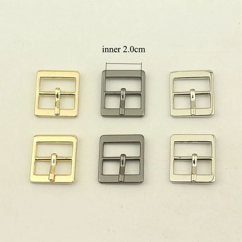 

30pcs 20mm Rectangle Metal Pin Roller Buckle Bags Shoes Belt Slider Buckles DIY Leather Craft Adjust Clasp Hardware Accessories