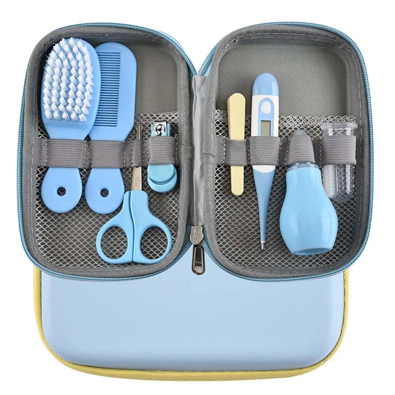 1 conjunto infantil grooming kit tesoura prego clipper pente escova de cabelo termômetro criança conjunto saúde