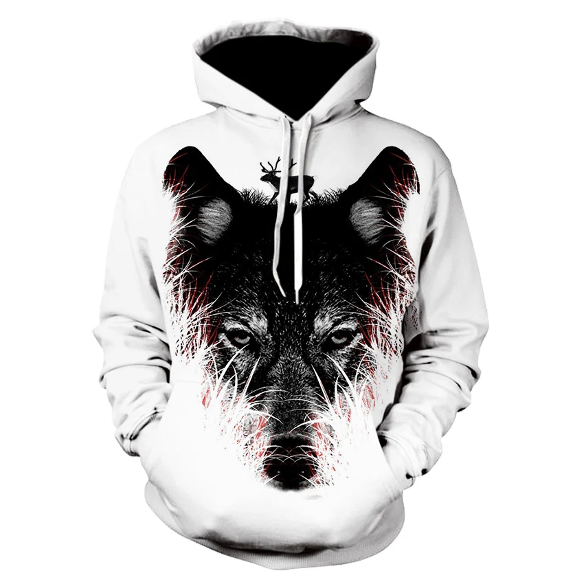 Neue dominierende kalte und wilde schöne wilde Wolf drucken lässigen Stil Hoodie 3D-Druck Männer und Frauen Kinder Pullo