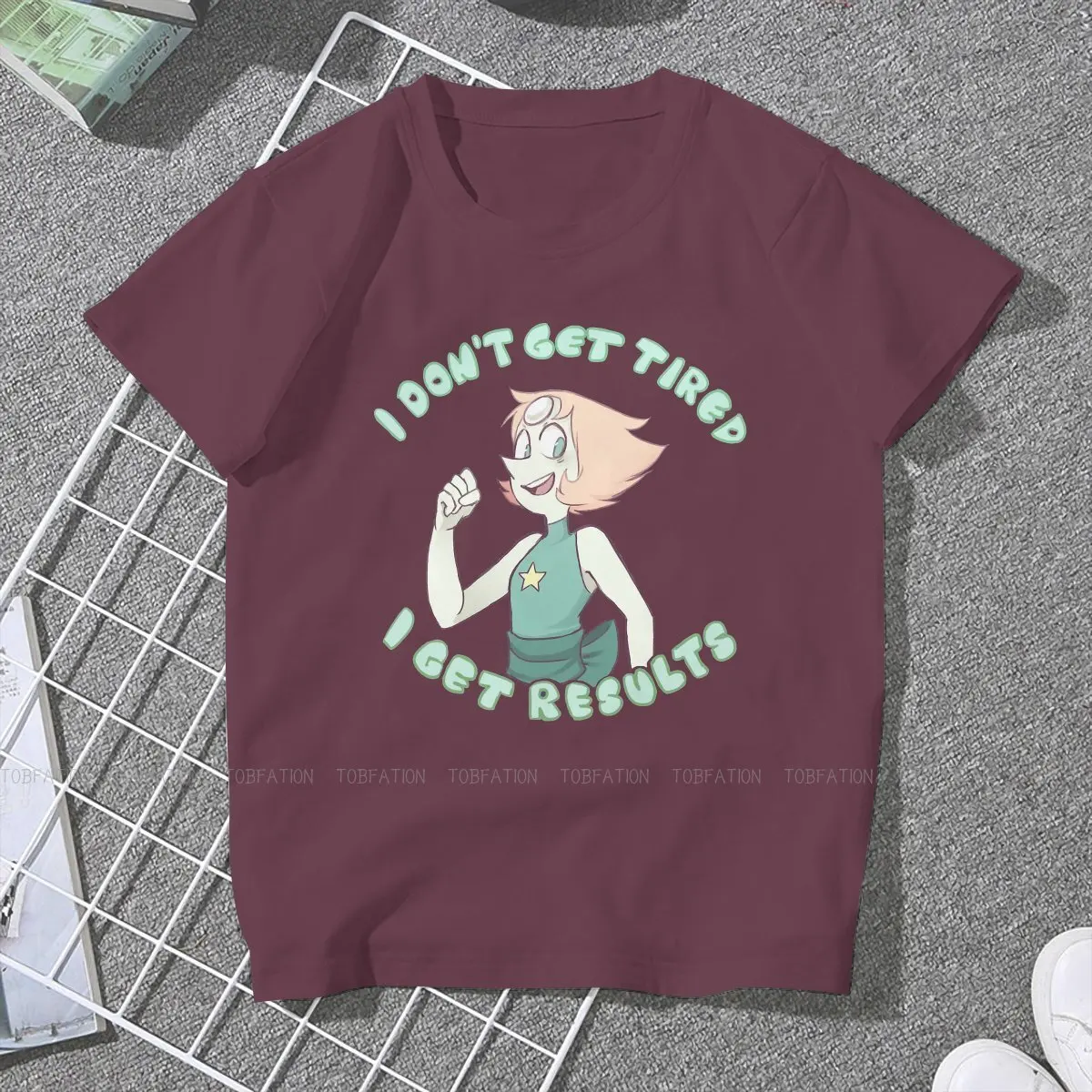 I Get Results Hipster TShirts Steven Universe Garnet Pearl Female 4XL Graphic Fabric Tops T Shirt O Neck Oversized