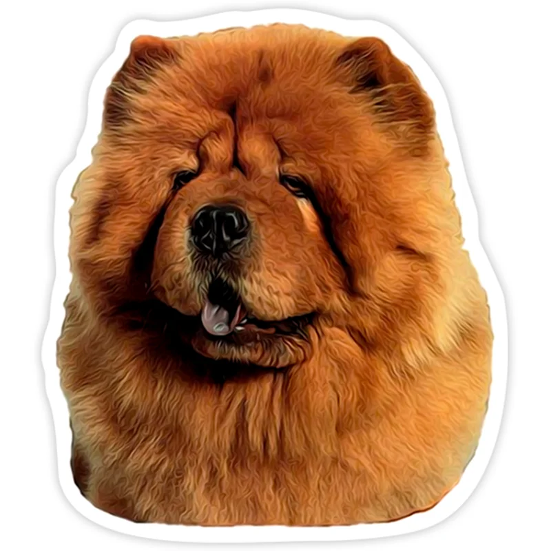 

S40221# Various Sizes PVC Decal Chow Chow Car Sticker Waterproof on Bumper Rear Window Laptop Refrigerator Toilet