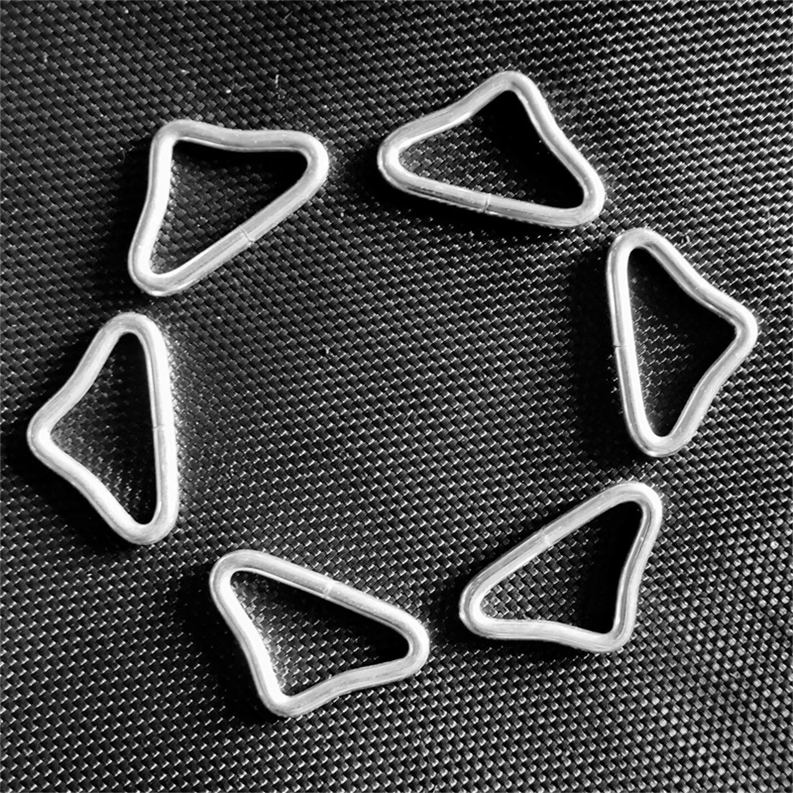 10pcs/Set Stainless Steel Triangle Rings Buckle 1.5