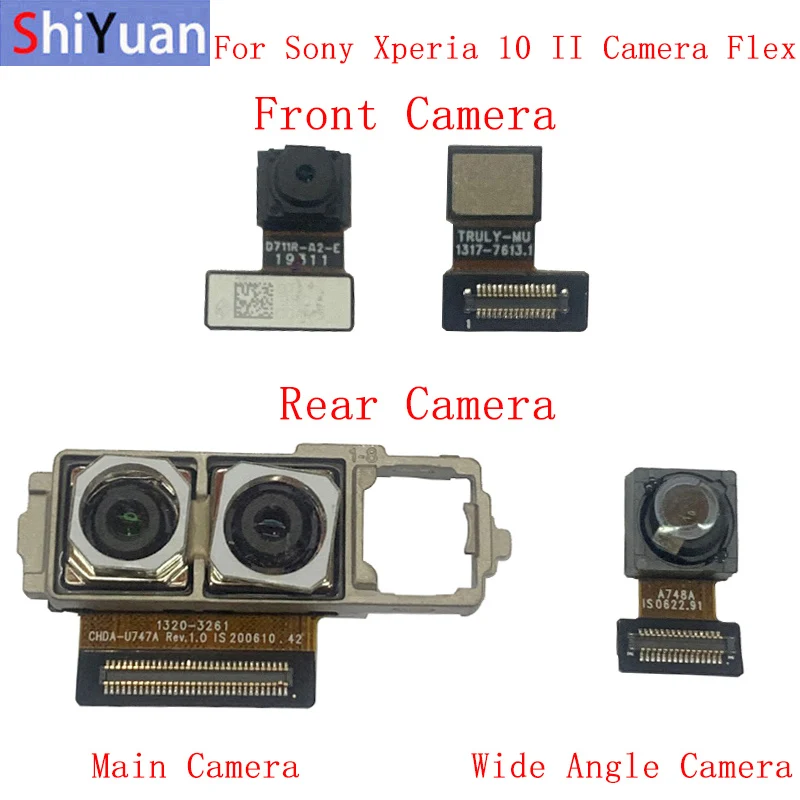 Back Rear Front Camera Flex Cable For Sony Xperia 10 II Main Big Small Camera Module Repair Parts