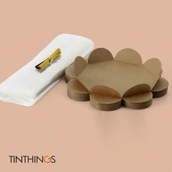 20/50pcs 6/8inch Chiffon Cake Bag With Paper Tray Wedding Birthday Party DIY Baking Gift Packaging Plastic Bread Candy Cookies