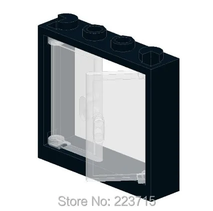 *Frame 1X4X3+Glass* G793 10pcs DIY enlighten block brick part No. 60614+60594 Compatible With Other Assembles Particles