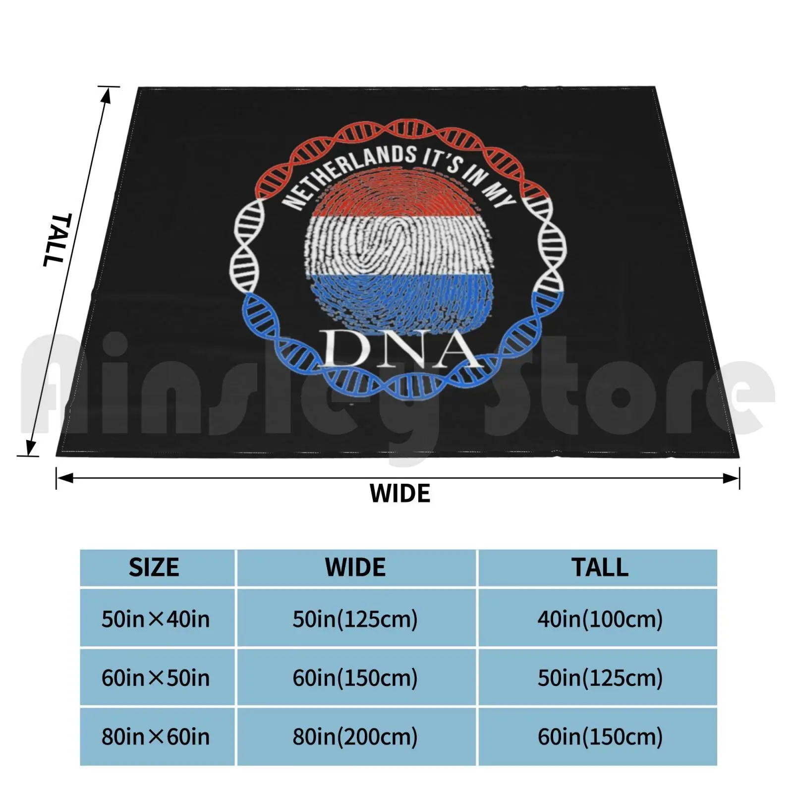 Netherlands Its In My Dna-Gift For Dutch From Netherlands Blanket Fashion Custom 2801 Netherlands Dutch