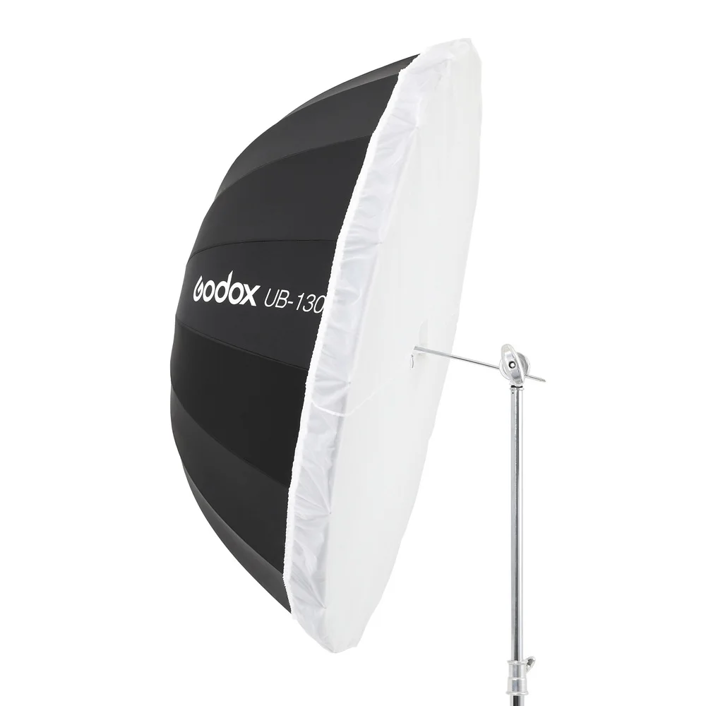 Godox UB-85D 85cm White Parabolic Reflective Transparent Soft Umbrella Studio Light Umbrella with Black Silver Diffuser Cover