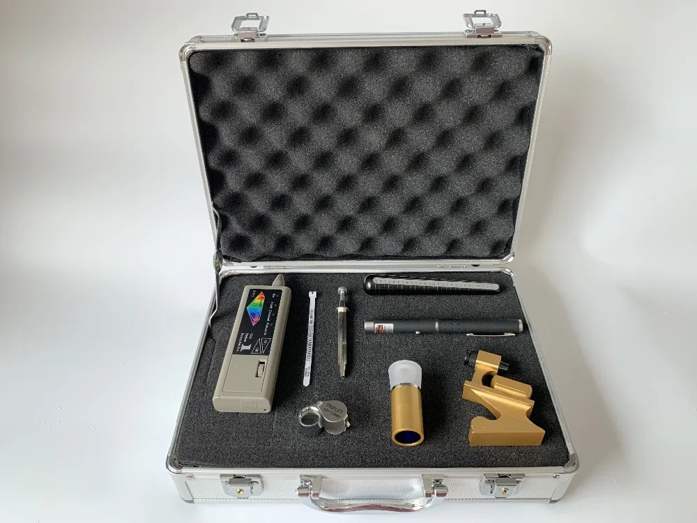 

New! Professional Diamond Tester Tool Set in Box, with Clarity, Size, Color, Cutting Testing, jewelry diy making Tool Set