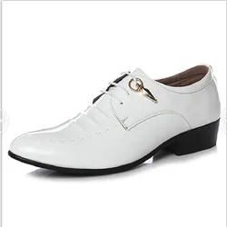 Men Patent Leather Oxfords High Quality Genuine Leather Shoes Classic Brogue Mens Formal Shoe Casual Bullock Dress Wedding Shoes