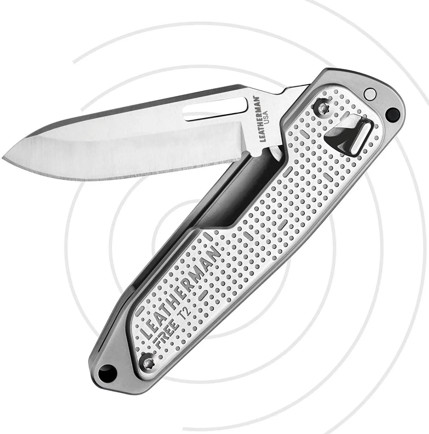 LEATHERMAN - FREE T2 Multitool and EDC Pocket Knife with Magnetic Locking and One Hand Accessible Tools