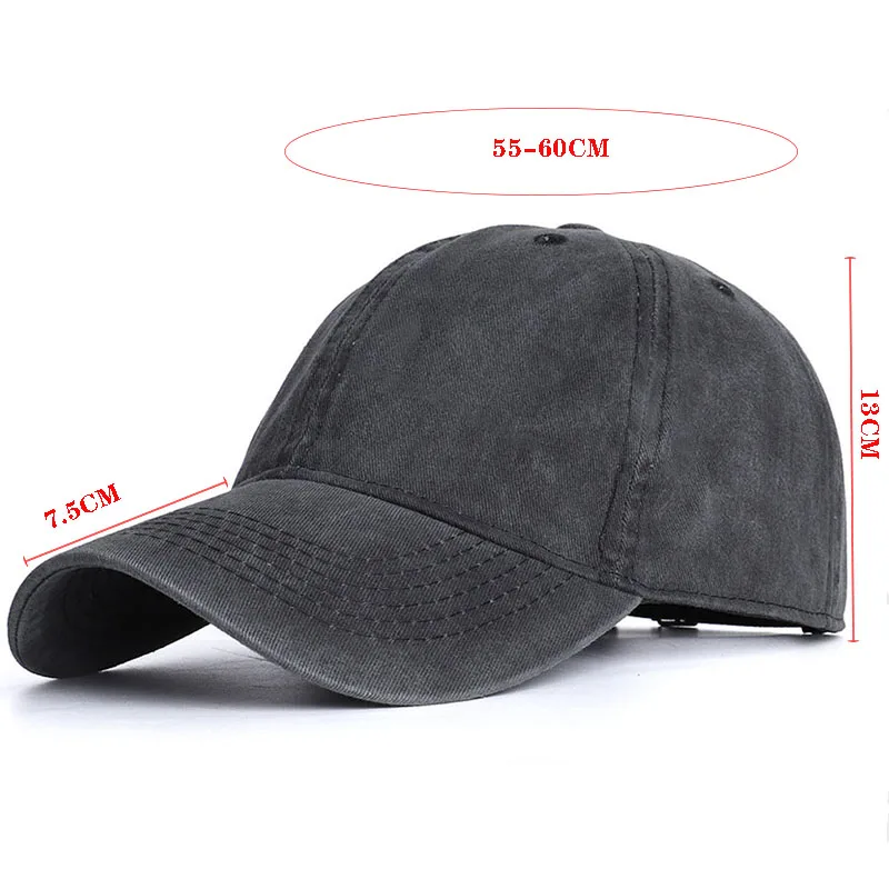 Spring Autumn Men Washed Retro Cotton Baseball Cap Summer Women Dome Outdoor Sports Old Denim Sun Hat Casual Couple Style B90