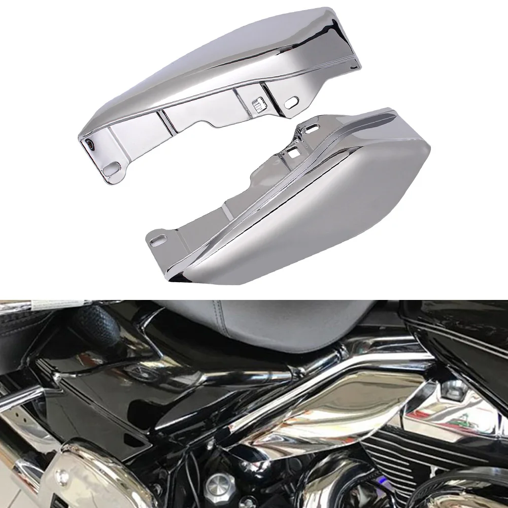 Escudo térmico defletor de ar cromado para motocicleta, para harley touring electra glide ultra clássico flhtcu road king cvo 09-16