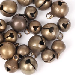 6 8 10 12 14mm Copper Bell Metal Loose Beads Small Jingle Bells for Crafts DIY Key Earrings Necklace Bracelet Pendants