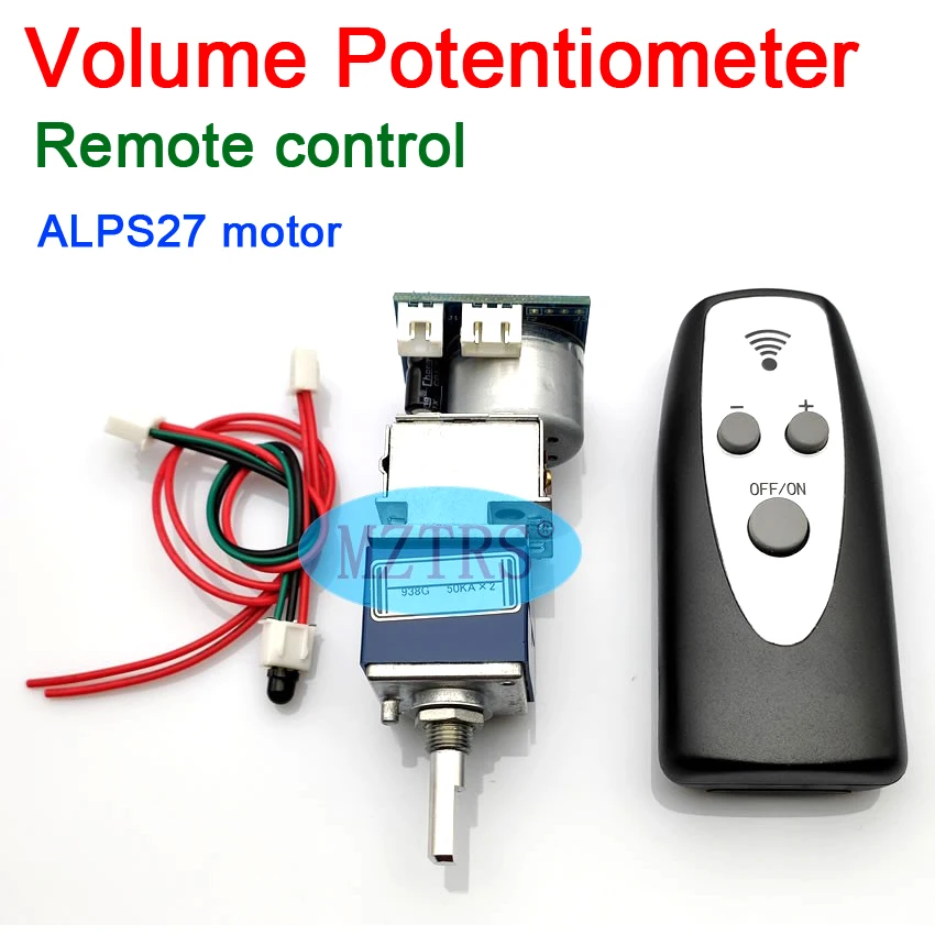 ALPS27 motor potentiometer Remote control volume potentiometer board Double 10K 50K 100K For Audio POWER amplifier preamp