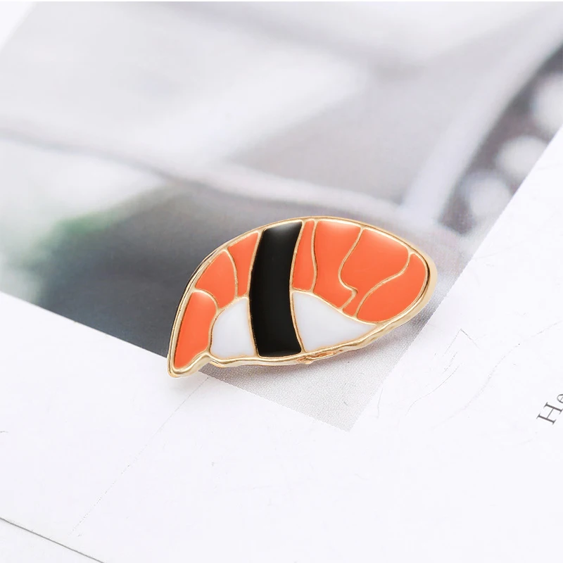 Cute Japanese-Style Brooch Egg Ramen Bowl Noodles Sushi Cartoon Food Enamel Pins Bag Clothes Lapel Pin Custom Badge Jewelry Gift