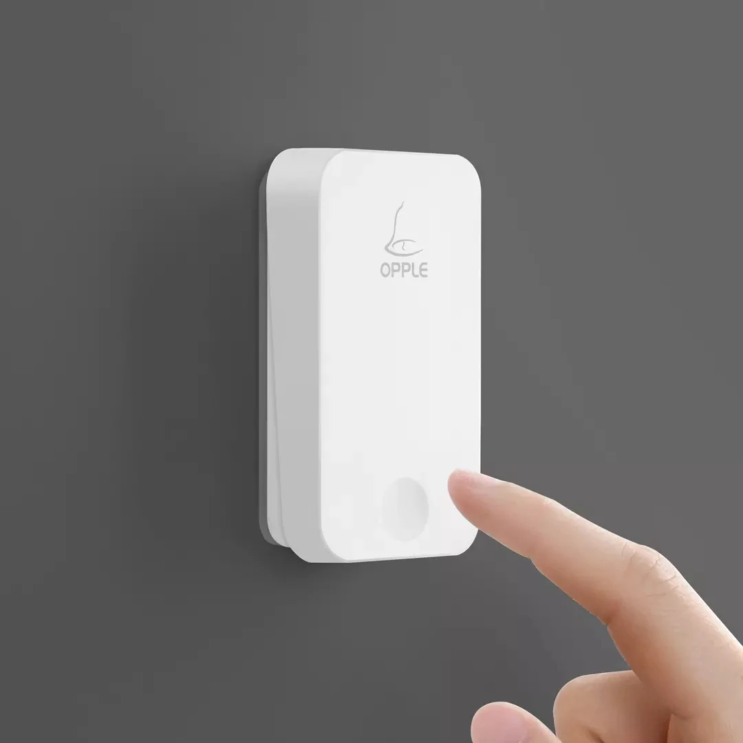 OPPLE self-powered wireless doorbell no battery no wiring 80M wireless transmission self-generation of buttons outside the door