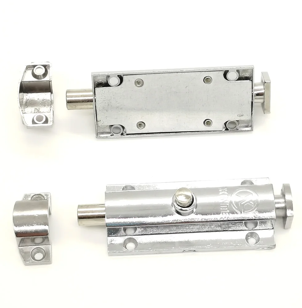 Xinte MS406 automatic spring bolt zinc alloy door lock button type wardrobe door bolt switch cabinet open bolt