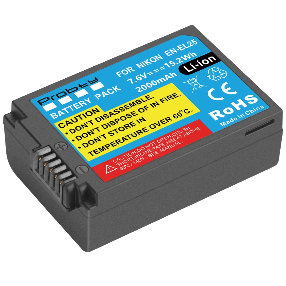 Oryginalny Probty 2000mAh EN-EL25 bateria dla nikona Z50 ZFC MH-32 Z30