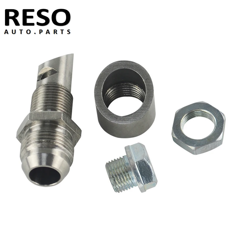 RESO--E-VAC Scavenger Kit Catch Can Vent  includes T304  Exhaust Vacuum SS E-VAC fitting Universal Stainless Steel