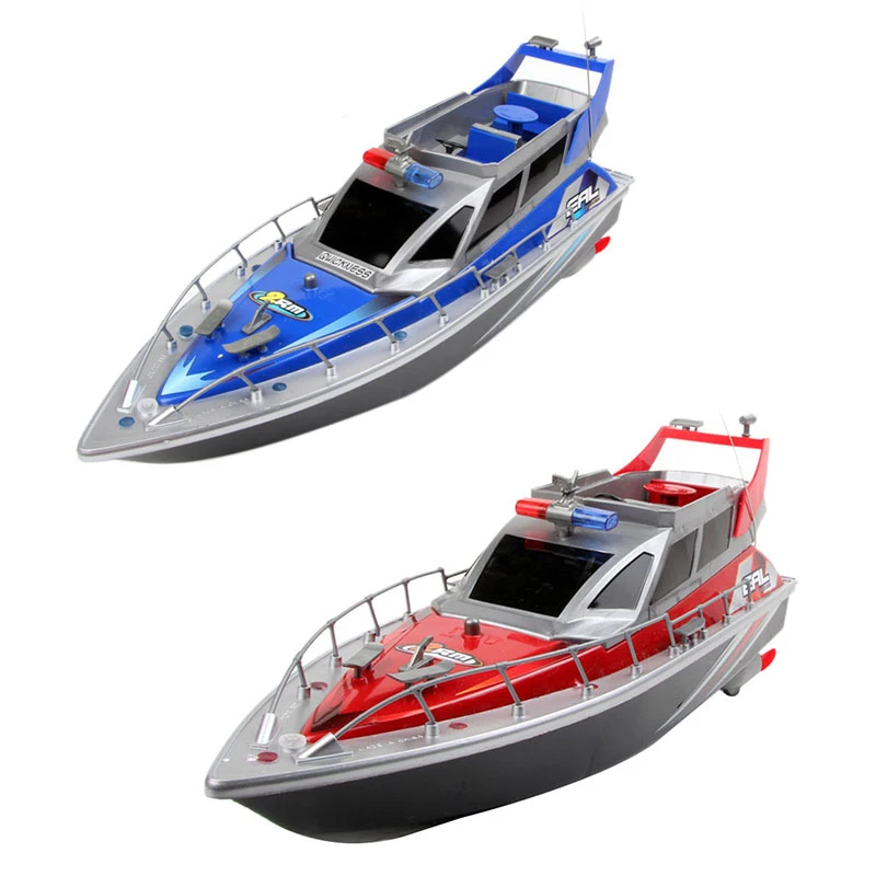 New Update Large Remote Control Police Boat Toys Patrol Craft Toy for Kid Outdoor Playing Water play Present Gift Military Toys