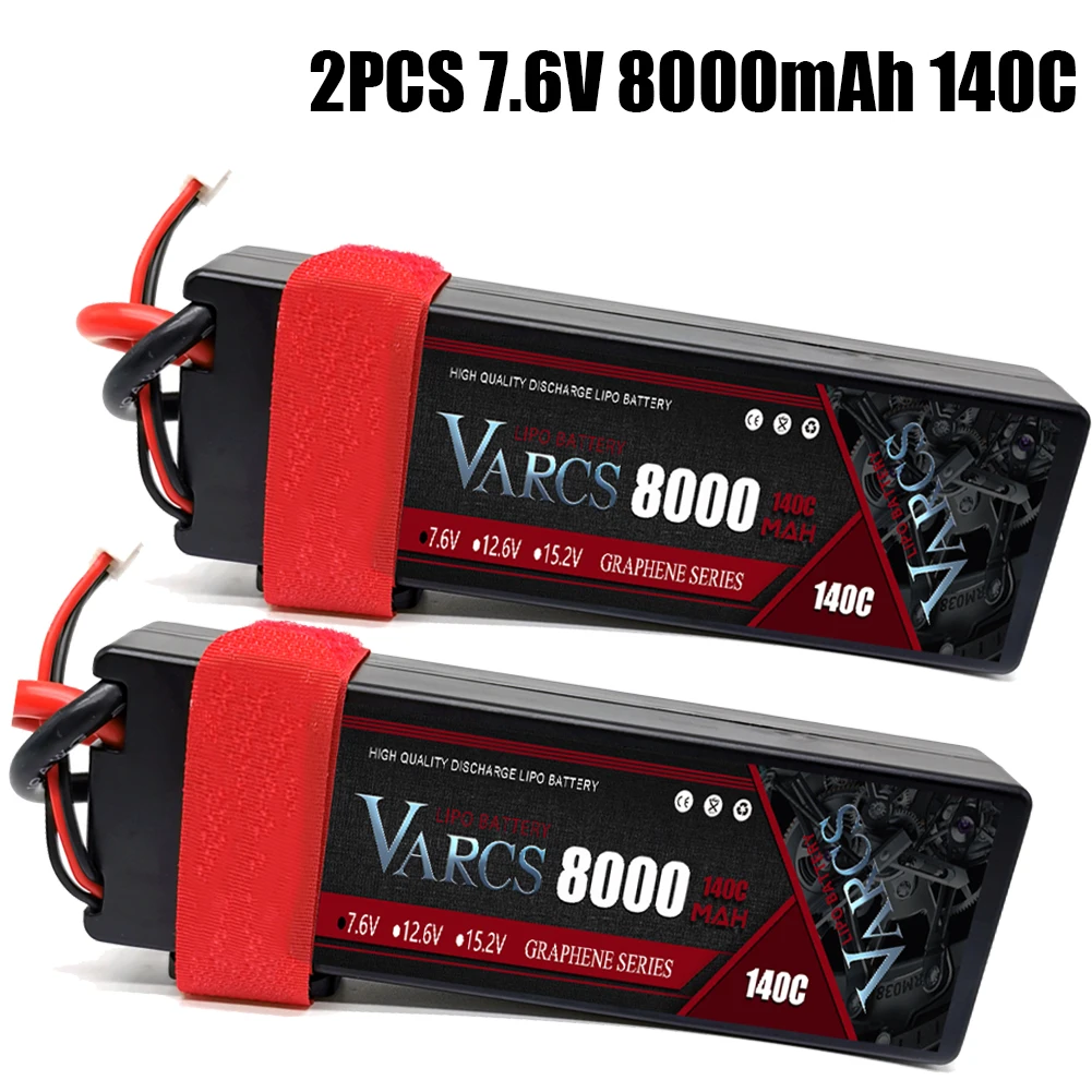 VARCS Battery Lipo 2S 3S 4S 8000mAh 140C 280Cwith XT60 EC5 TRX T/DEANS XT90 XT150 Plug for RC 1/8 Buggy Truck Off-Road Car