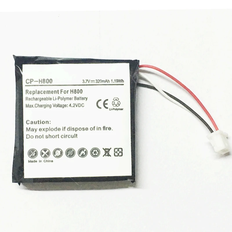 New Li-Polymer 320mAh Full Replacement Battery For Logitech H800 LogitechH800 Bateria Accumulator 3-wire plug