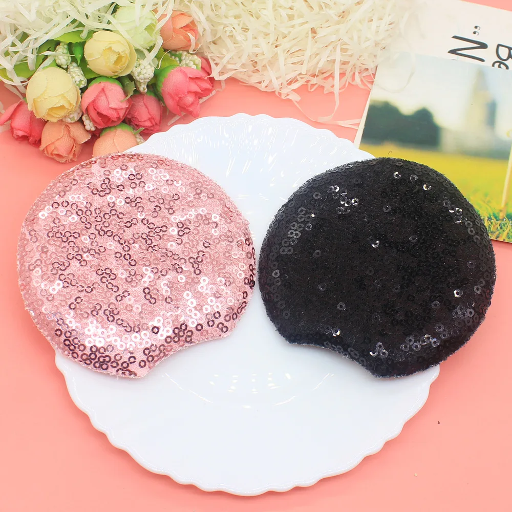 14pcs/lot 9.5cm round ear padded Appliques for Craft Clothes Sewing Supplies DIY Hair Clip Accessories