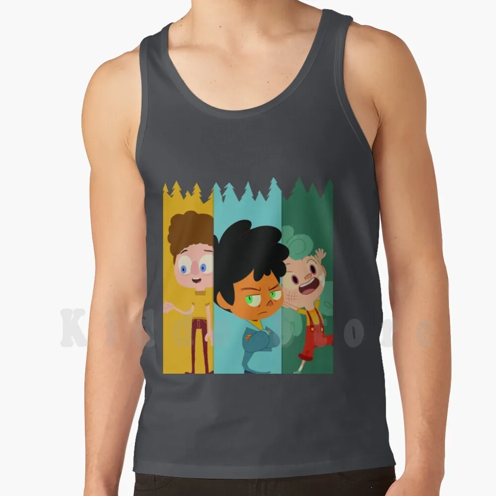 Max , Nikki , Neil Campbell Tank Tops Vest 100% Cotton Camp Camp Camp Teeth Max Neil Nikki Character Tv Youtube Show