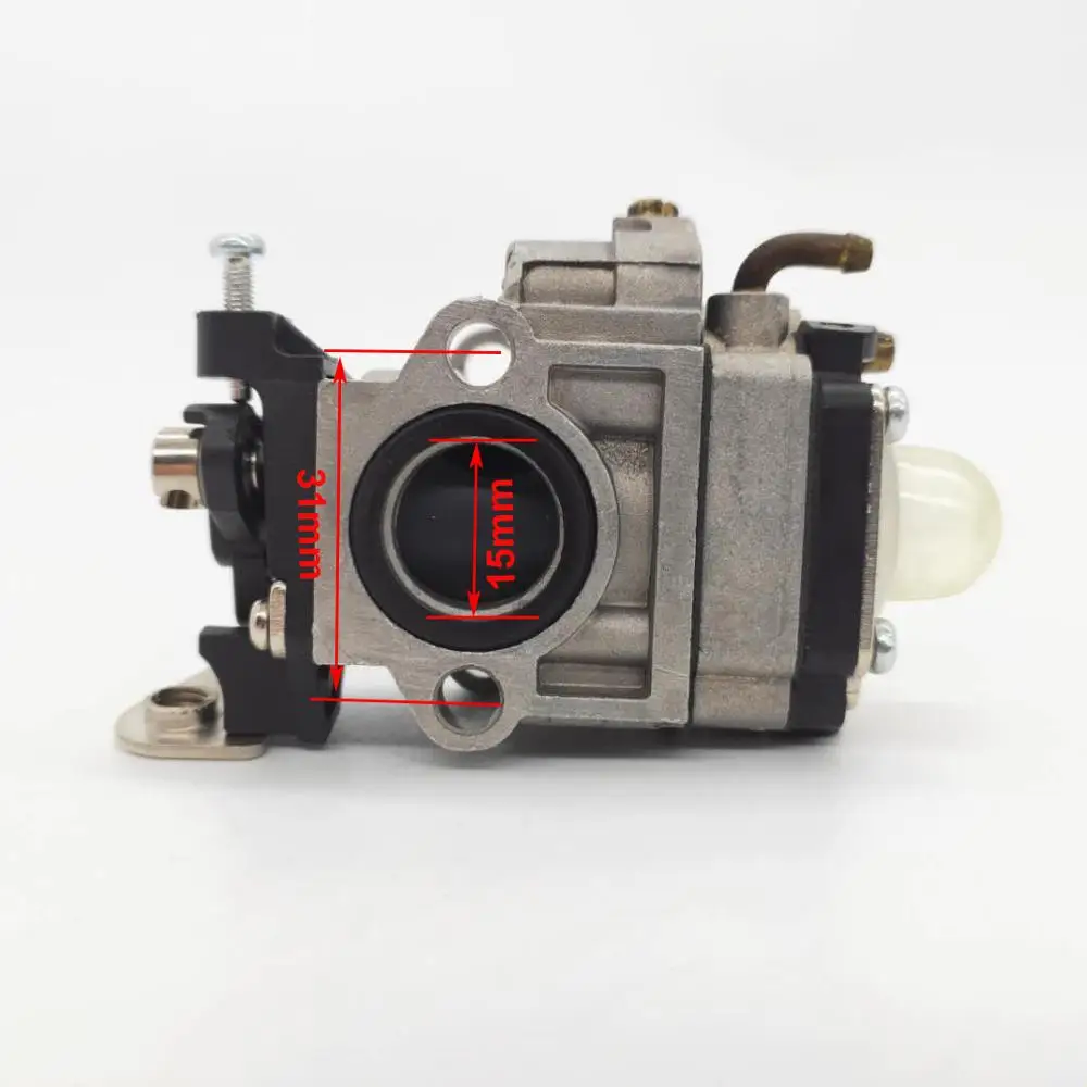 

15mm Carburetor Fit For Brush Cutter Chainsaw CG430 CG520 1E40F Engine 43cc 47cc 52cc Grass Trimmer Weed Eater