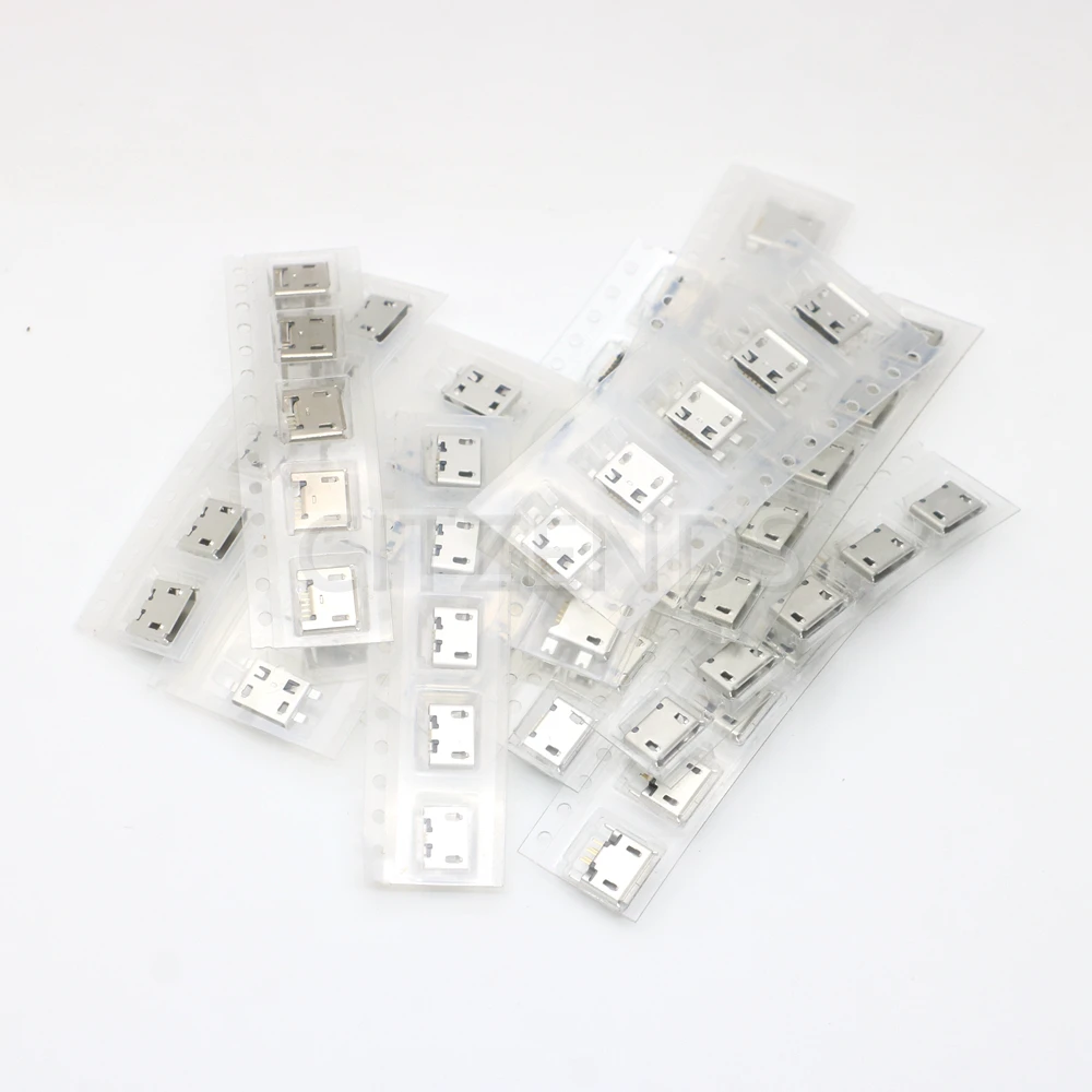 60pcs 12 Models Micro USB Connector 5Pin usb Jack Socket Female For MP3/4/5 Huawei Lenovo  Meizu ZTE And Other Mobile Tabletels