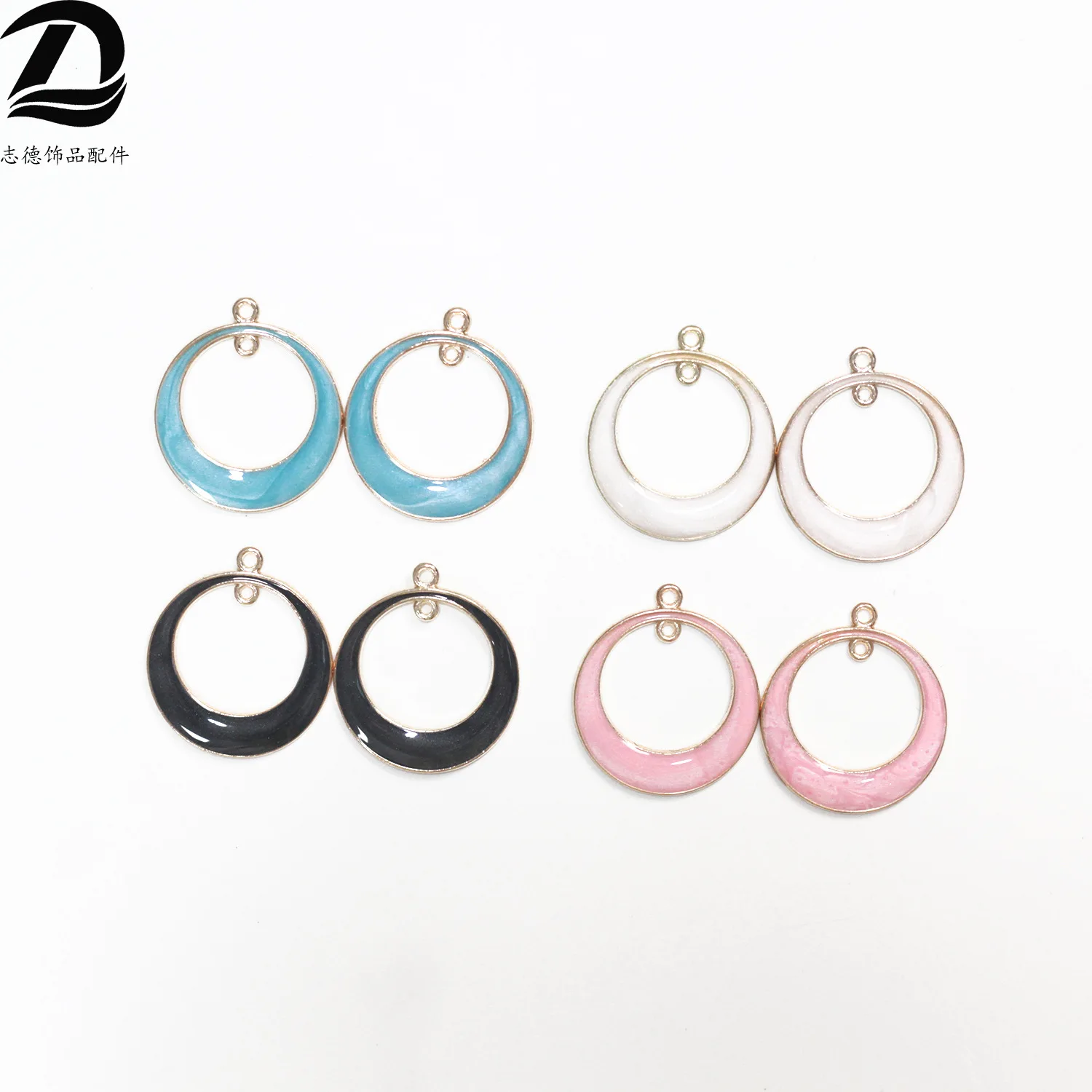 Novelty earrings, Korean earrings, weird jewelry, dripping hollow ring alloy jewelry accessories rubber band earring pendant