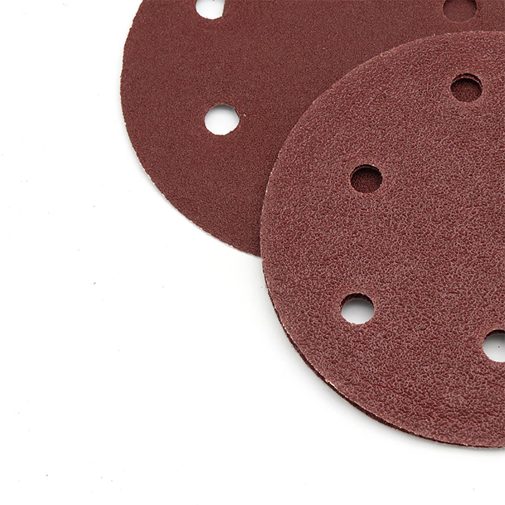 5/10PCS 125mm Hook & Loop Sanding Discs 6 Hole Sandpaper Orbital Sander Pads 40-800 Grit