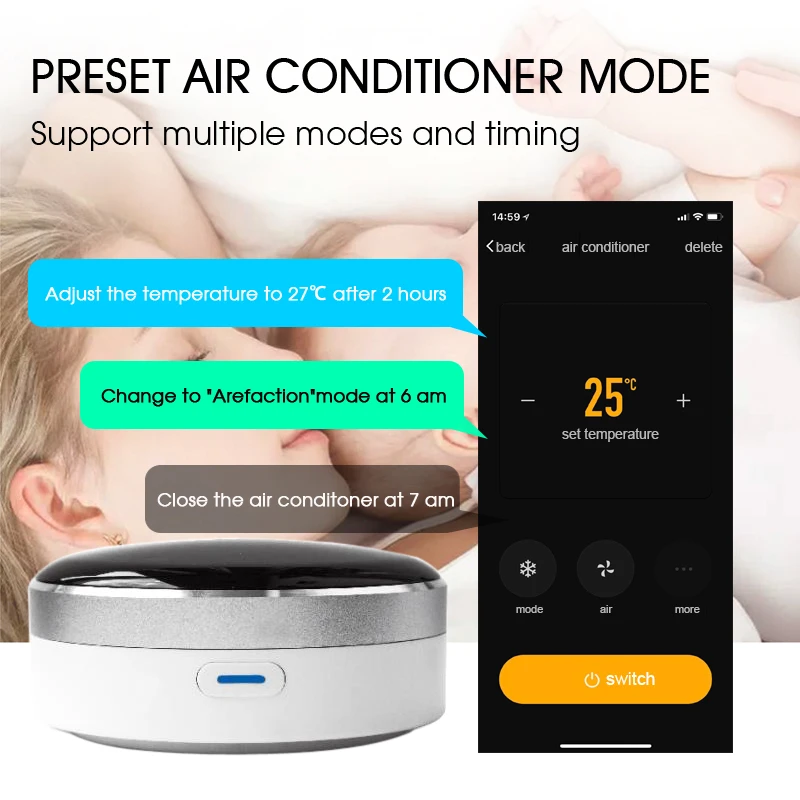 Smart Life Universal Intelligent Remote Controller WIFI+IR Switch Automation Home Air Conditioner TV Google Assistant Alexa Siri