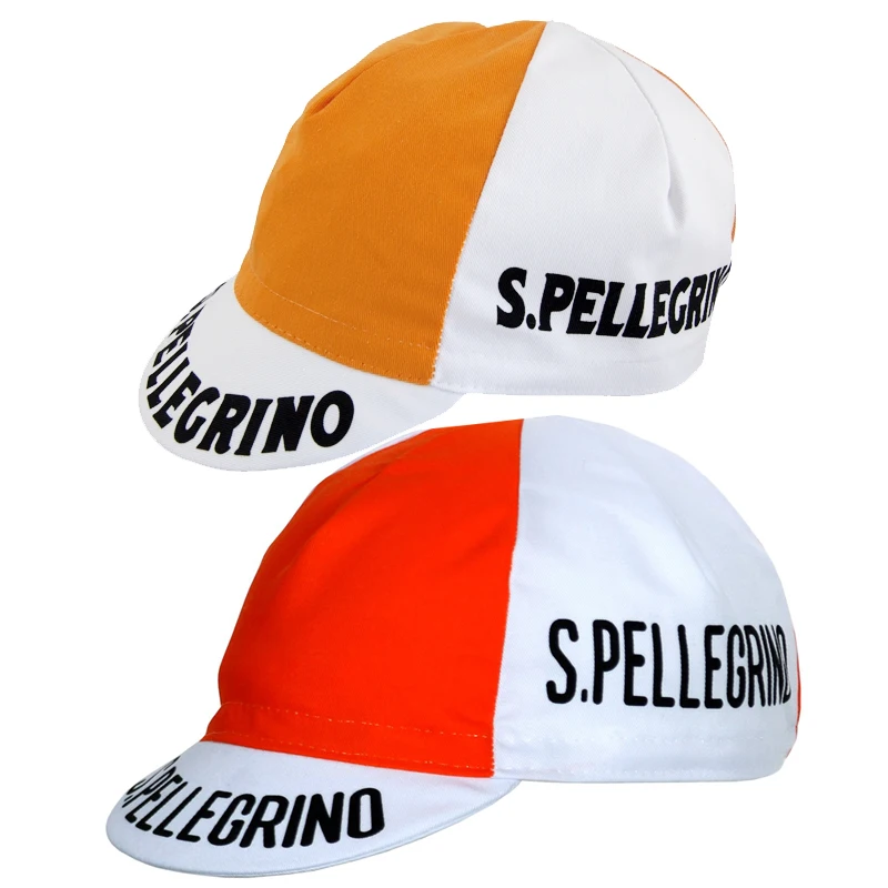 

Retro Orange Cycling Cap Red Bike Hat One Size Fits Most
