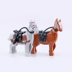 WW2 War Horse Saddle Rope Soldier Army MOC City SWAT military Series weapons playmobil figures Building Block Brick mini toys