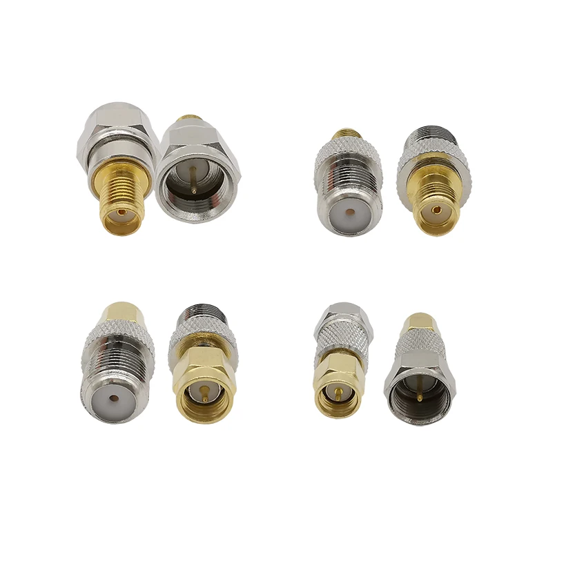 2Pcs SMA-F Rf Connector Rf Coax Coax Adapter F Type Female Jack Naar Sma Stekker Rechte F Connector naar Sma Connector