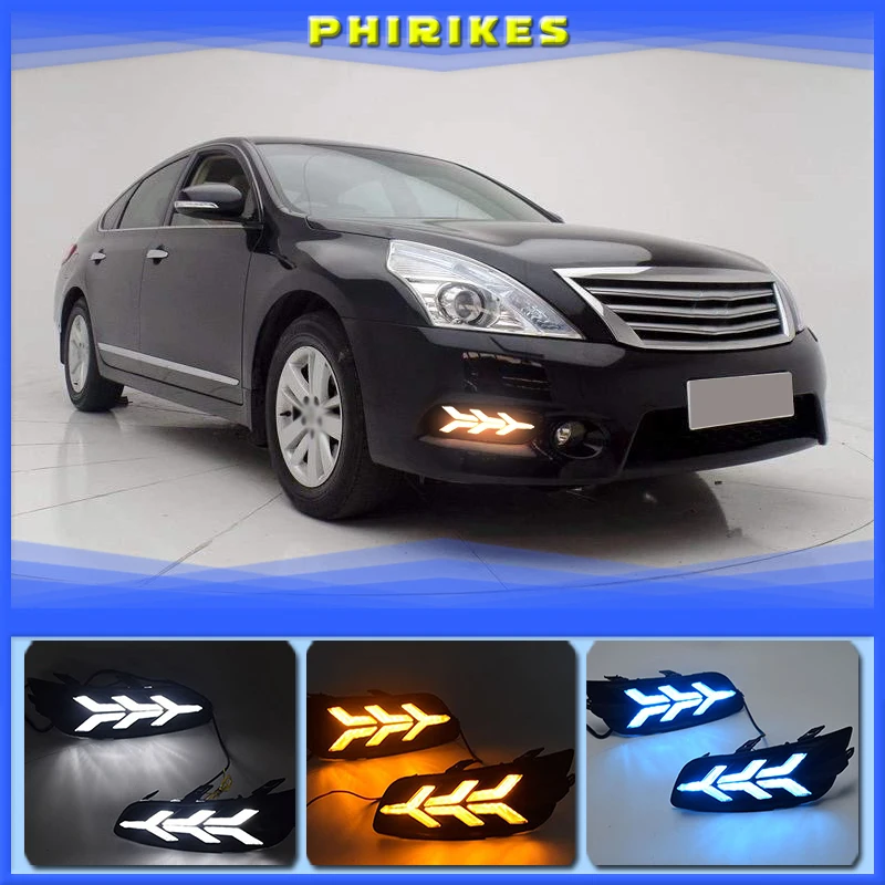 

Car White Led Drl For Nissan Altima Teana J32 2011 2012 Daytime Running Lights Front Bumper Turn Signal Lamp