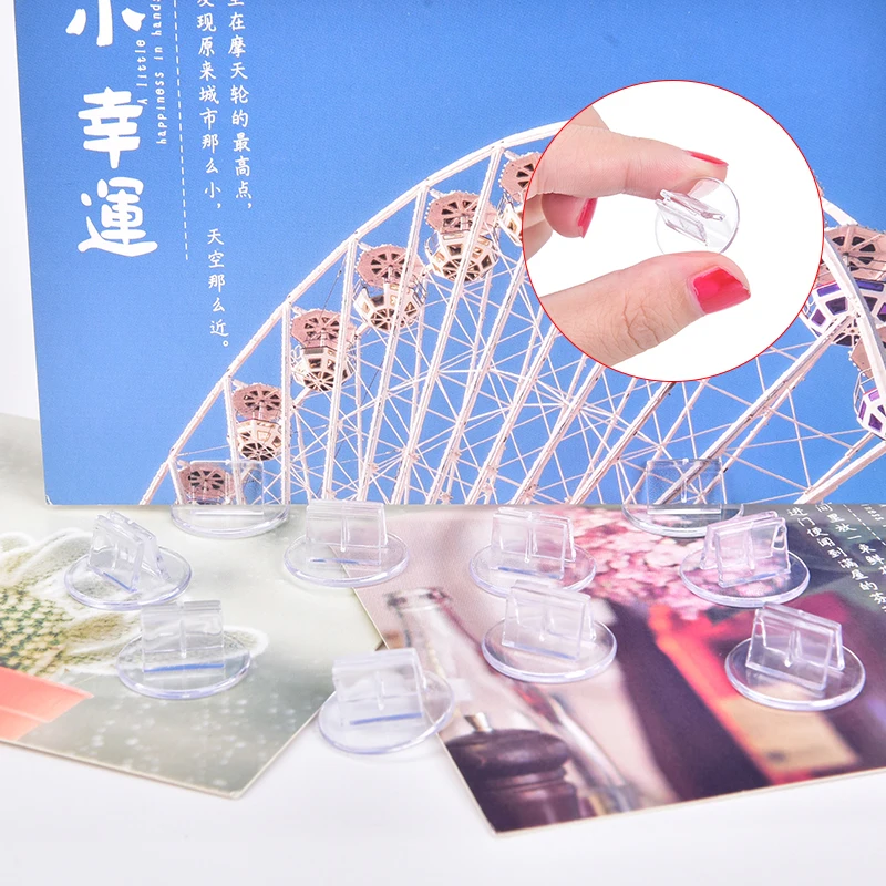 10 Pieces Plastic Cards Stand Unique Transparent Fixed Props for 2mm Paper Board Games Cards