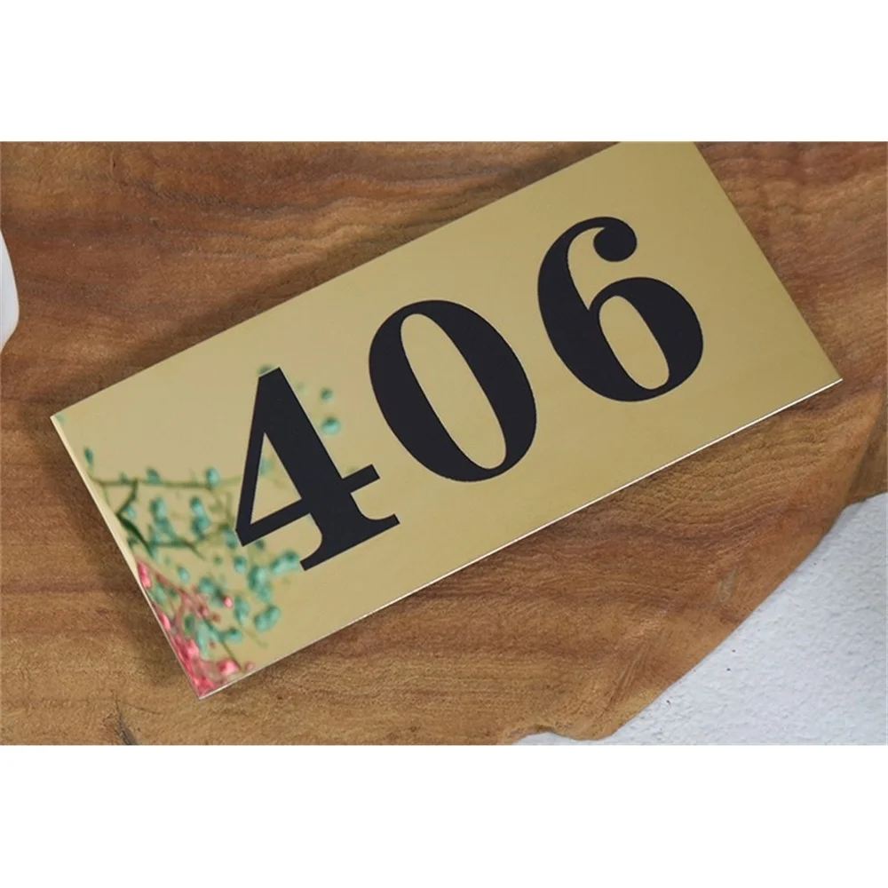 Placa do número da porta do apartamento da placa do signage do indicador do número do quarto do edifício