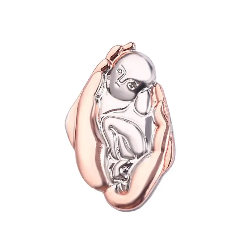 Unique Pregnancy Shape Brooch Little Baby Pins Jewelry Gifts for Doctor Nurse Medical Lapel Pin The Best Gift for Mother