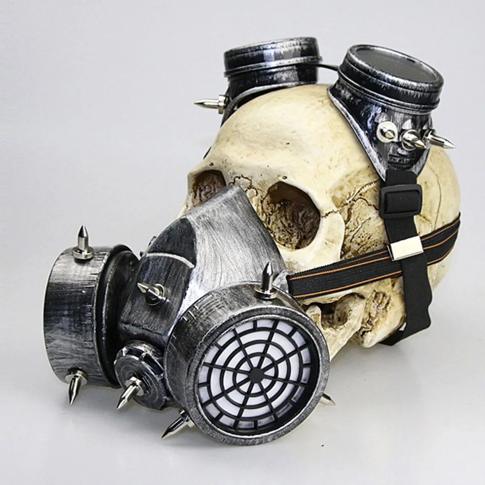 Full color LED lighting Steampunk Glasses Gas Masks Goggles Cosplay Bar Props Gothic Anti-Fog Haze Men and Women Mask