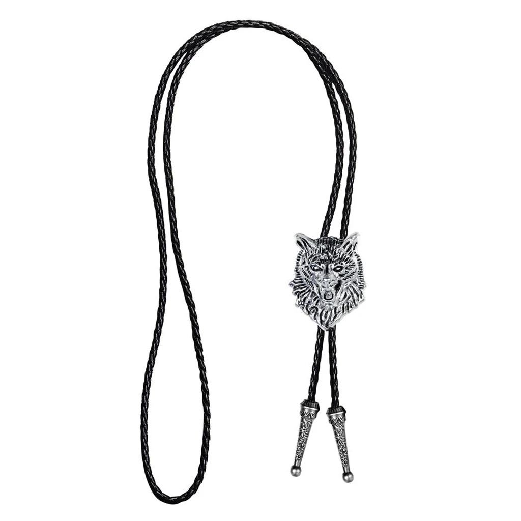 New style wolf head bolo tie collar rope hanging fashion men\'s and women\'s clothing pendant bolo tie accessories