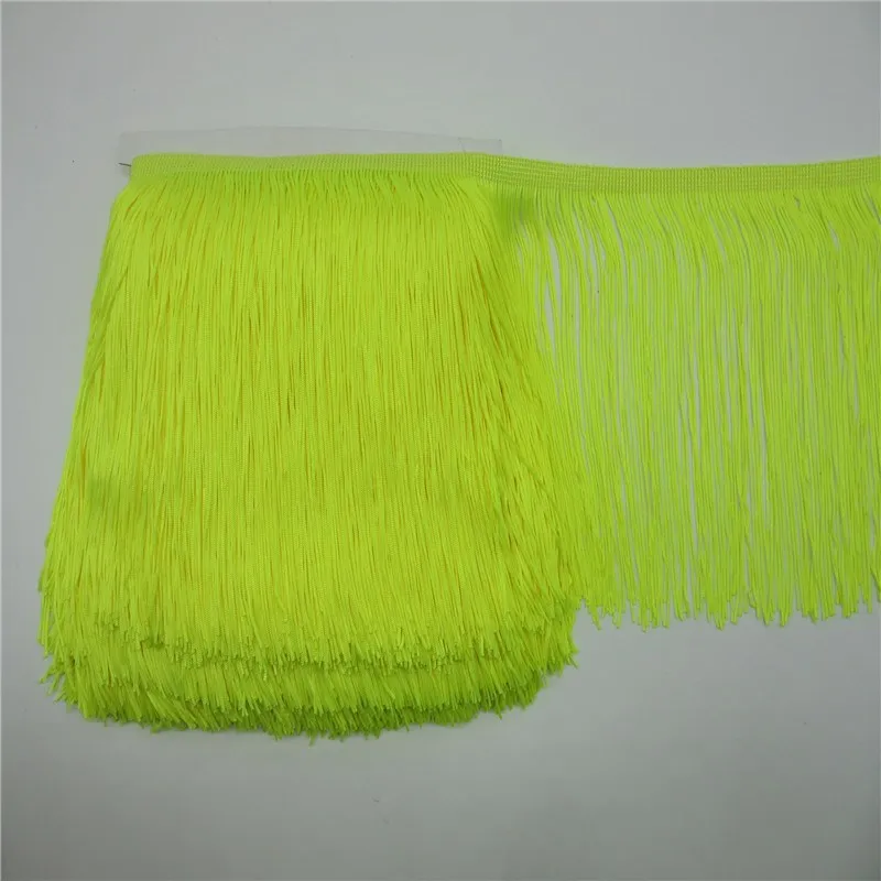 1 Yard 20CM Long Polyester Tassel Fringe Lace Trim Ribbon Sew Latin Dress Stage Garment Curtain Accessories