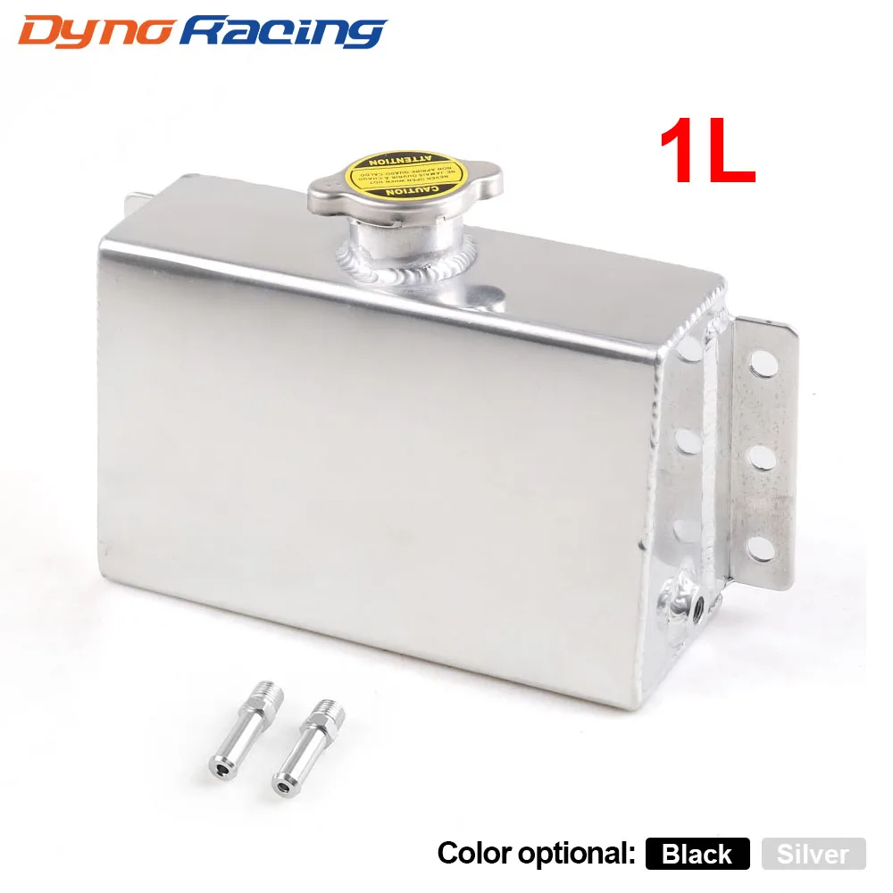 Universal 1L Aluminum Coolant Expansion Fill Tank Overflow Reservoir Oil Catch Can Fuel Surge Tank