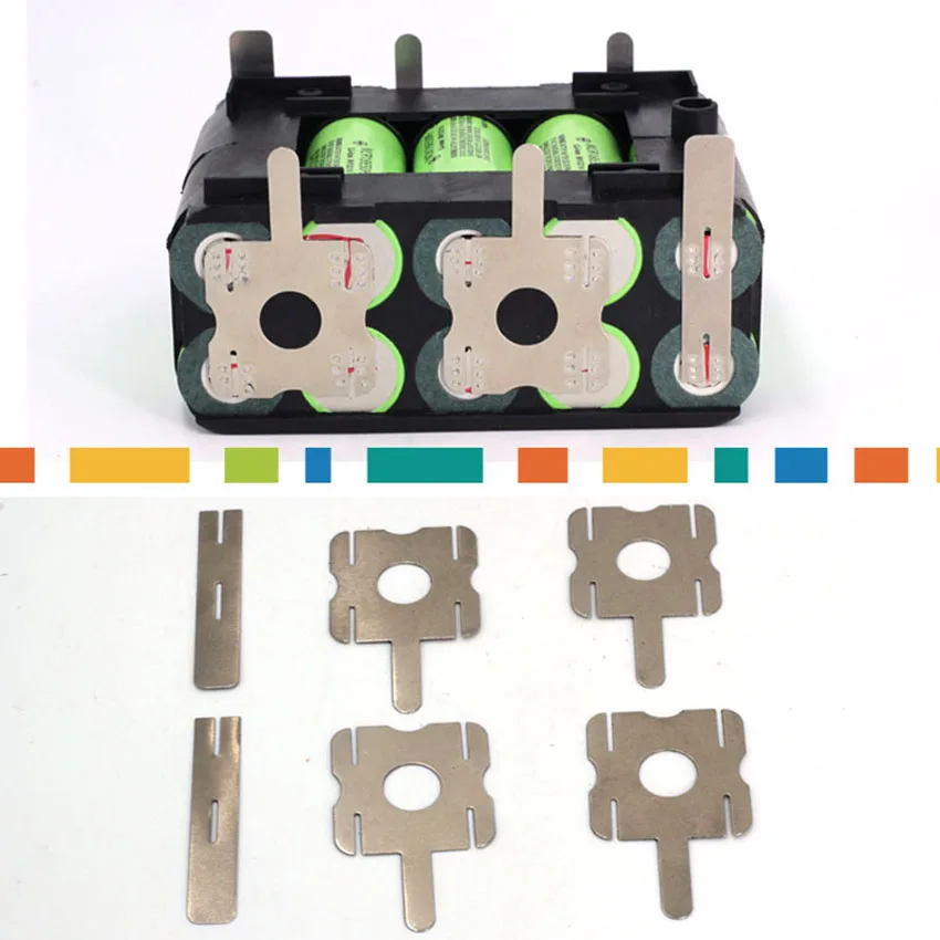 10 pz/lotto 18650 batteria foglio di nichel 2/4 lamiera di nichel di potenza parallela, spessore 0.18mm per linguetta di saldatura 18650