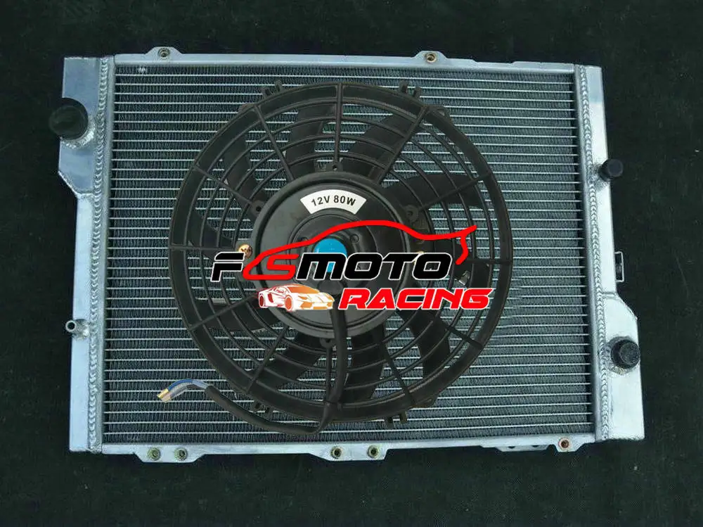 Aluminum Radiator + Fan For Audi RS2 B4 RS 2 S2 ADU 2.2L 20V Turbo Estate 1994 1995 94 95