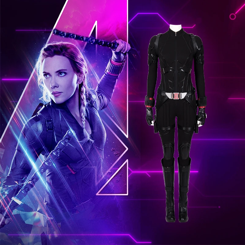 High quality Avenger alliance black widow performance suit Scarlett Johansson battle suit cosplay