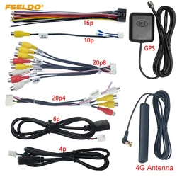 FEELDO Car Head Unit Stereo Wire Harness Kits Compatible For XY AUTO Android Solution Interface #AM4919