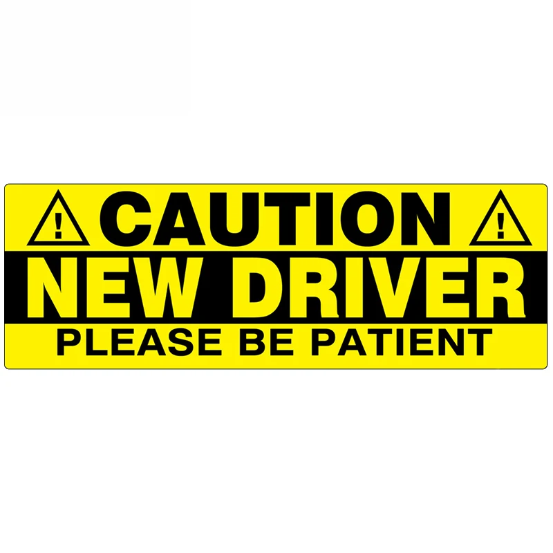 13cm*5cm 1 Pcs for New Driver Sign Car Stickers Vinyl Motorcycle Decal Windshield Laptop Car Door Protector Decoration